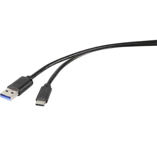  Cavo USB USB 3.2 Gen1 (USB 3.0) Spina USB-A, Spina USB-C™ 3.00 m Nero