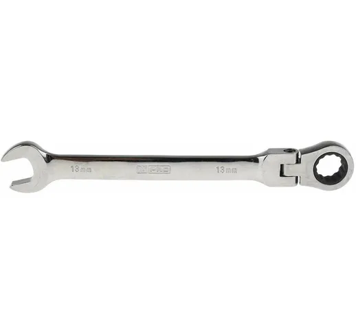 Chiave combinata a cricchetto , 13 mm, lungh. 180 mm, in Acciaio al cromo vanadio