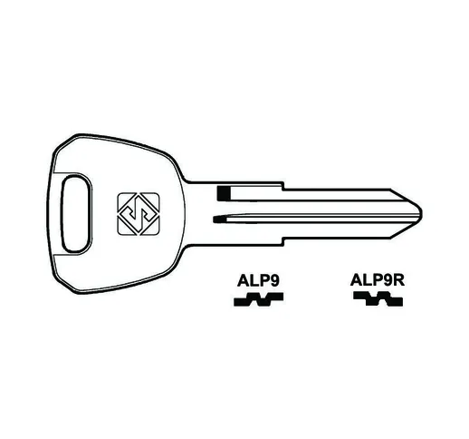 Chiavi per cilindri alpha 5 spine piccole - alp9r sx