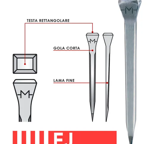 Chiodi per cavalli da corsa FJ: FJ2 47 mm - da 250 pz - 