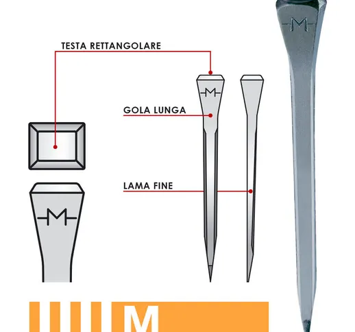 Chiodi  per cavalli sportivi e da passeggiata modello tedesco M: M60 60 mm - da 250 pz