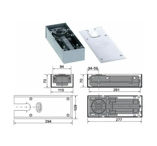 Mab 7705 Inox Chiudiporta Pav C/f 90 For 1/3