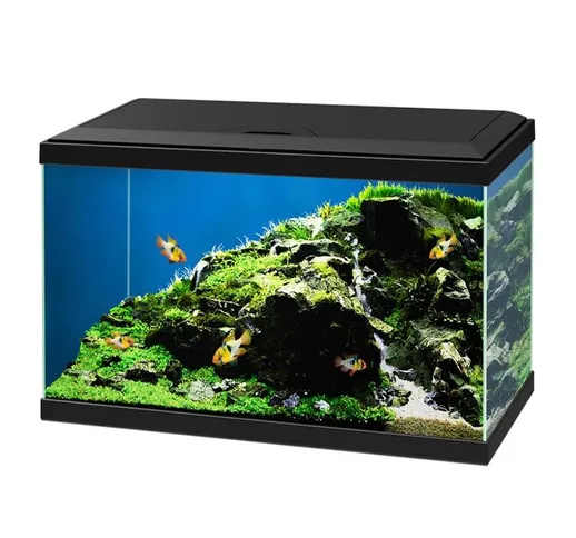 Acquario Aqua Plus 60 led Colore Nero cm60x30x37,2h - Ciano