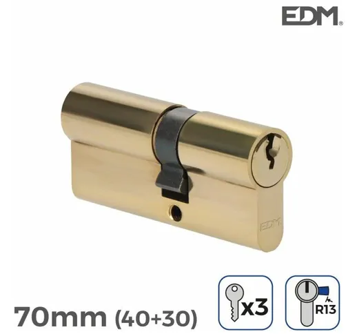  - Cilindro in ottone da 70 mm (40 + 30 mm) con 3 chiavistelli inclusi 85184
