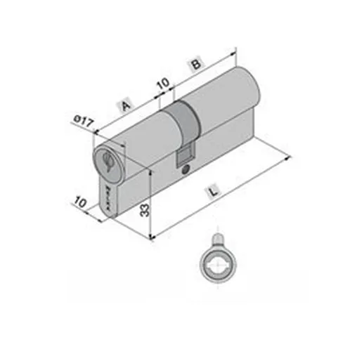 CILINDRO INFILARE YALE 600.22.38 mm 22-38-70