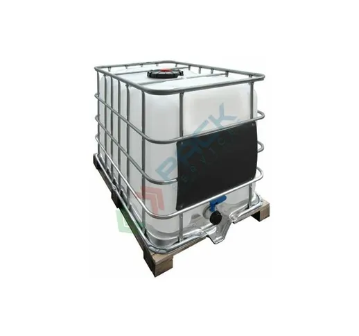 Pack Services Srl - Cisterna ibc 640 Litri in plastica, rigenerata con otre nuova, coperch...