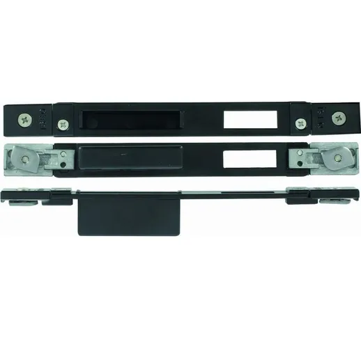 Incontro centrale regolabile 21x240 mm iseo per serratura Performa - Vernice nera - 038631