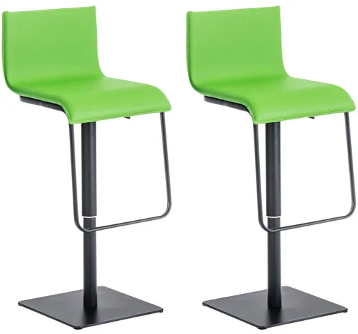  - Set 2 Sgabelli Bar Limon in similpelle Verde Nero