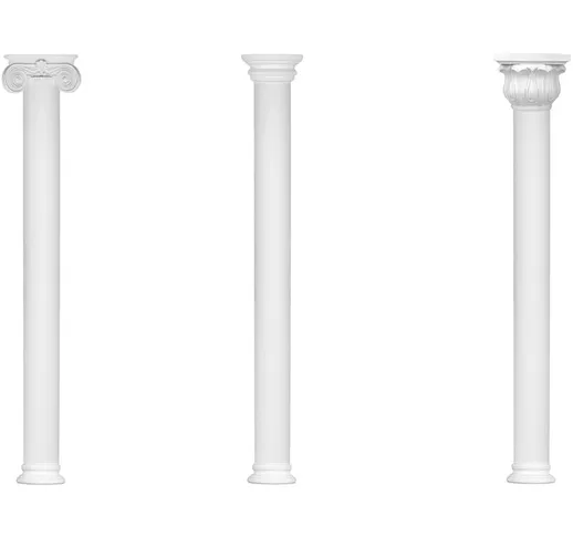 Hexim Perfect - Colonne e mezze colonne rotonde lisce stucco 180mm selezione N3218: Semici...