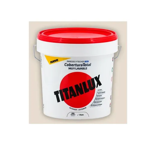 Colori per vernice plastica a copertura totale 15L Titanlux | Pietra bianca - Pietra bianc...