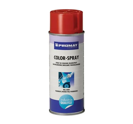 Colorspray rosso fuoco lucido RAL 3000 Bomboletta spray da 400 ml PROMAT CHEMICALS (Per 6)