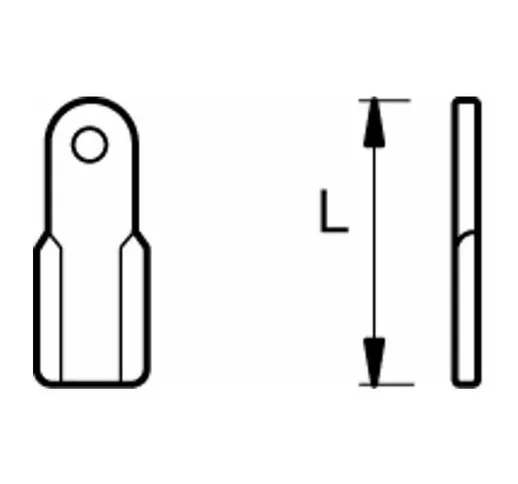  - Coltello Diritto L=150, ø Foro 25,5. applicazioni: Agrimaster, Energreen, Ferri, Fronto...