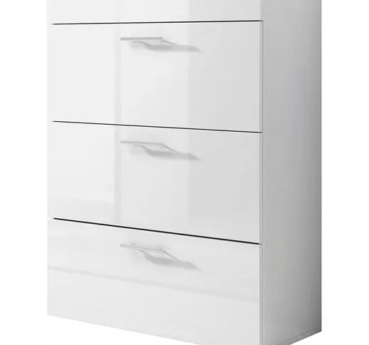 Comò 3 cassetti – Bianco Finitura lucida – 75 x 99 x 36 cm – DALIA - Bianco