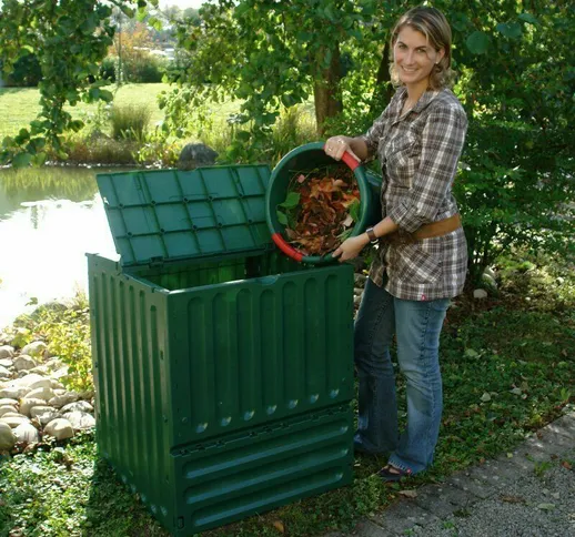 Eco King - Compostiera da giardino 400 litri 70-70-83