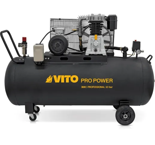 Compressore a cinghia 300L 15 Bar 3000W 4CV Vito 400L / min.