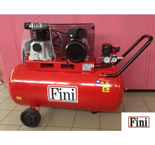 Compressore Fini Traino A Cinghia 100 (90) Litri 2 Hp 1,5 Kw Monofase Mk 102