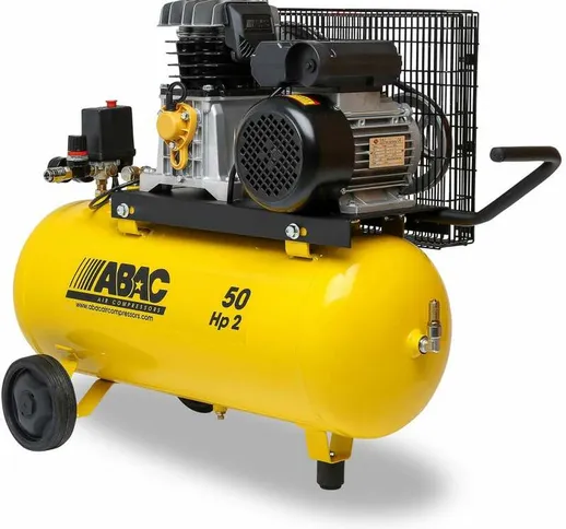 compressore aria lubrificato abac b26 serbatoio 50 litri a cinghia 2 hp 210 l/min