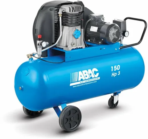 compressore aria lubrificato abac serie pro a39 150 cm3 serbatoio 150 litri 3 hp 393 lt/mi...