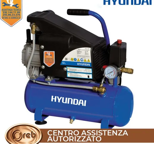  - Compressore aria elettrico 6 lt 8 bar 1hp 230v cod 65602 lubrificato