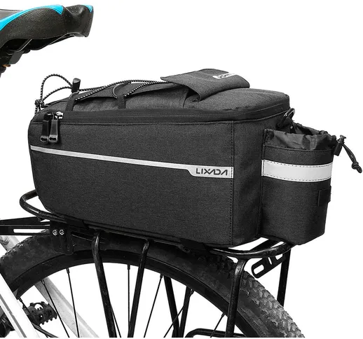 Lixada - Con ripiano del pacchetto della coda della bici da film caldo, copertura nera + p...