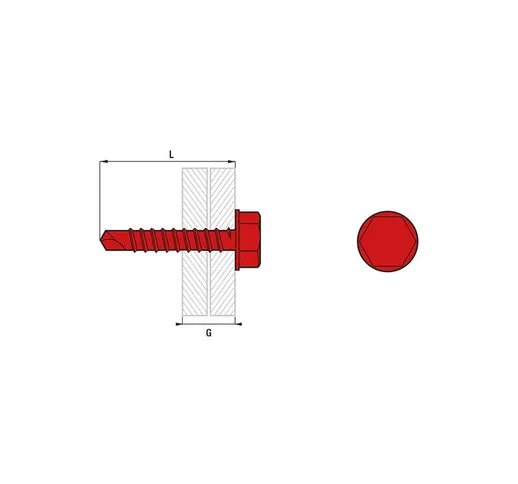 Scell-it - Confezione da 250 viti autoperforanti tht 4,8 x 50 mm - montaggio 41 mm - THT8-...