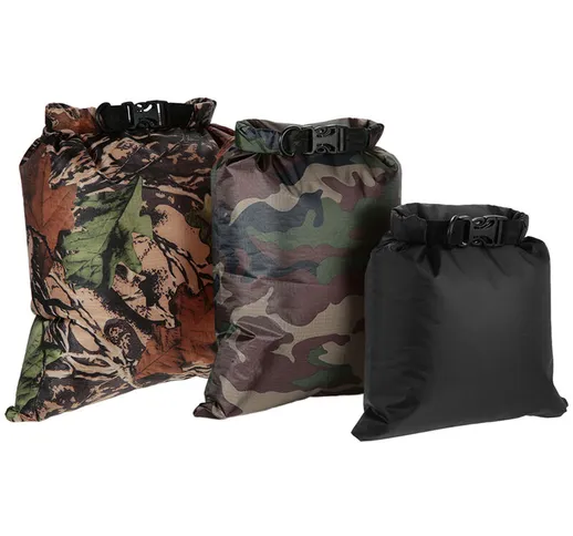 Confezione da 3 borse impermeabili 3L+5L+8L Outdoor Ultralight Dry Sacks per campeggio, es...