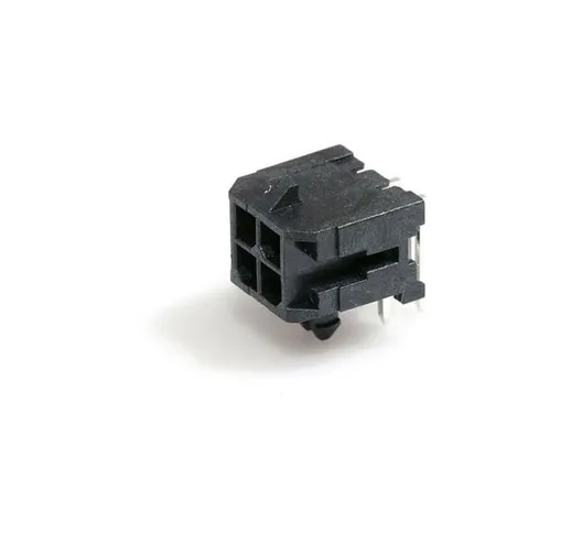 Connettore Micro Fit femmina porta maschio 2X2 vie da circuito stampato 90°