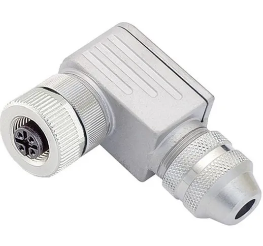 Binder 99-1430-824-04 Connettore non confezionato per sensore o attuatore M12 Presa angola...