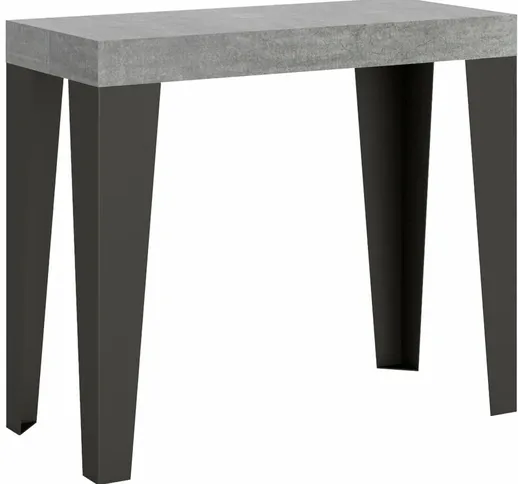 Consolle Allungabile 90-300x40x77 cm in Nobilitato Grigio