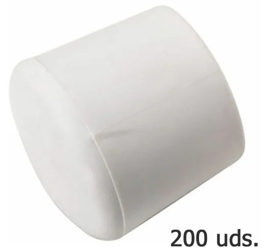 Tappo Tondo Esterno in Plastica Bianco 10 mm. Borsa 200 unità