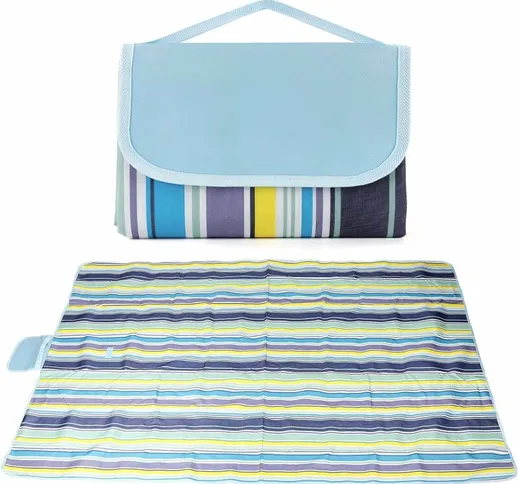 Coperta da picnic impermeabile, 150 x 200 cm, coperta da picnic pieghevole, tappetino da p...