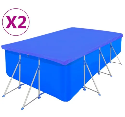 Vidaxl - Coperture per Piscina 2 pz pe Rettangolari 90 g/mq 400x207 cm