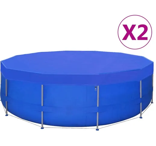 Longziming - Coperture per Piscina 2 pz in pe Rotonde 460 cm 90 g/m²