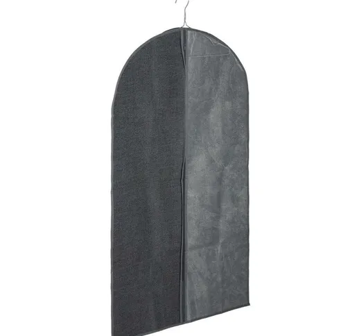 Borsa porta abiti 100 cm grigio antracite - rivestimento per grigio melange, polipropilene...