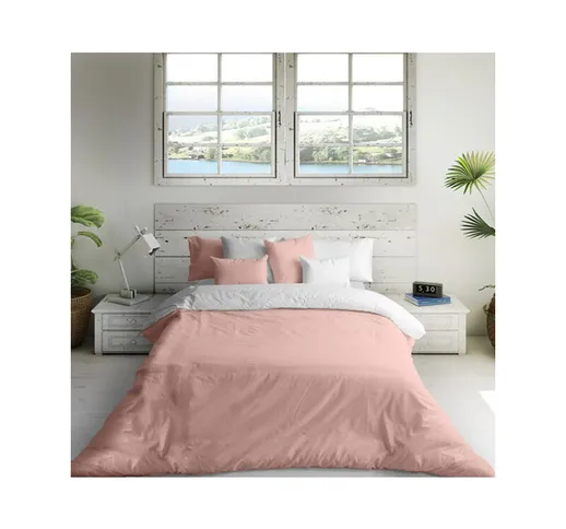 Copripiumino Bianco Rosa Dimensione:Letto da 90 (150 x 270 cm) - Naturals