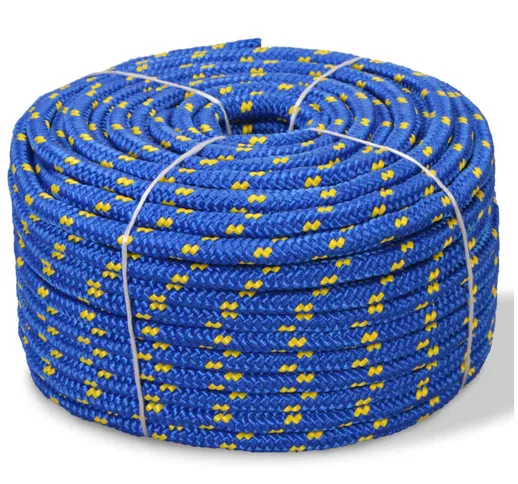 vidaXL Corda Nautica in Polipropilene 10 mm 250 m Blu