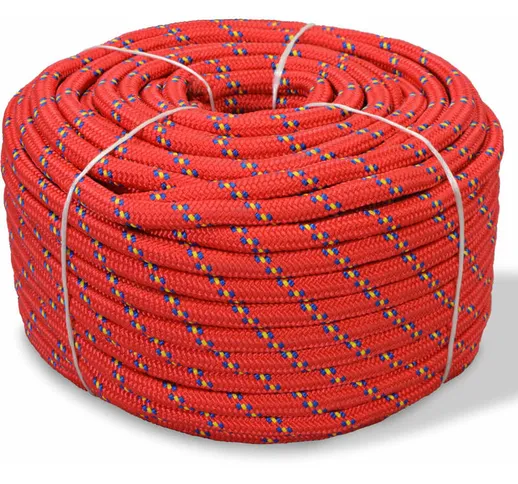 vidaXL Corda Nautica in Polipropilene 14 mm 50 m Rosso