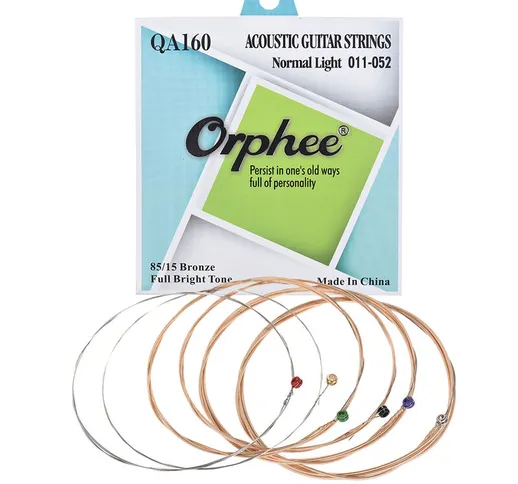 Corda per chitarra folk acustica Orphee QA160 6 pezzi / set (.011-.052) Nucleo esagonale i...