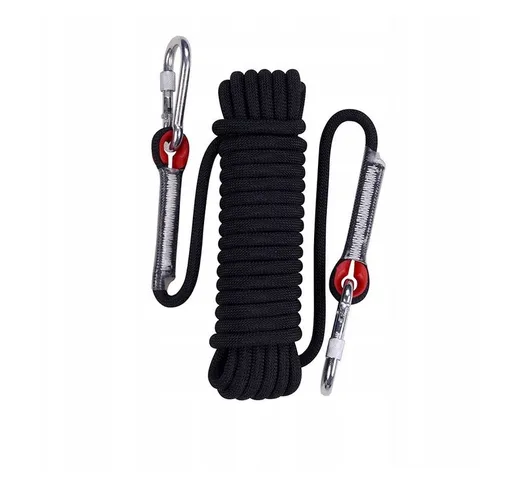 Corda rampicante corda intrecciata corda corda corda rampicante corda 10 mm nero (20 metri...