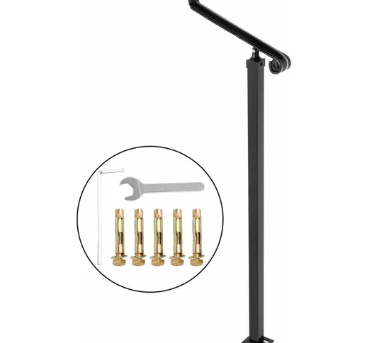 Corrimano Scale In Ferro Battuto 51cm Altezza 1.2m Ringhiera In Ferro e Acciaio