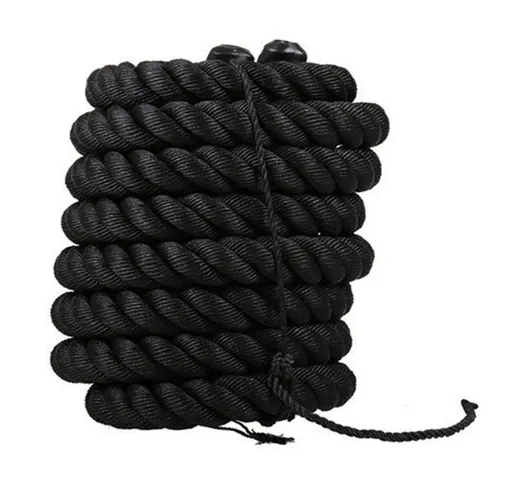 Corsa per allenamento, Battle Rope , corda per esercizi di ondulazione, per fitness, nero...