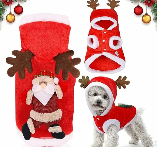 Tumalagia - Costume natalizio per animali domestici, costume natalizio per cani gatto , ve...