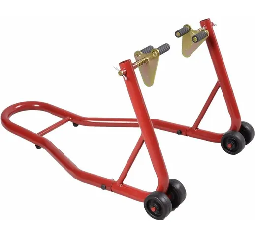 Costway - Rullo per Ruote delle Bici con Forcellone, Supporto per Moto, Universale, Rosso