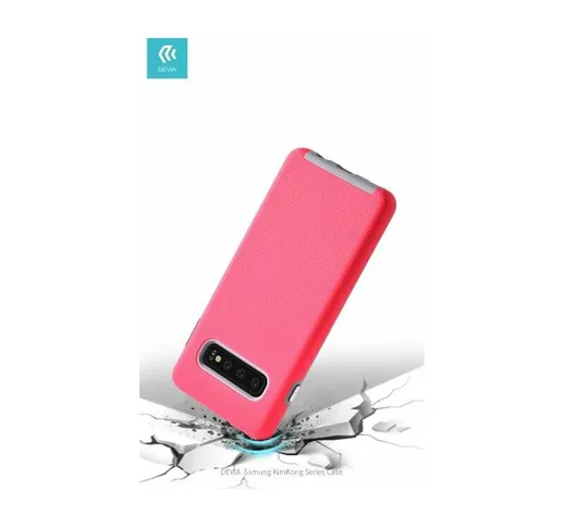 Devia - cover alta protezione 360° per samsung s10 plus rosso lif dekks10p268r