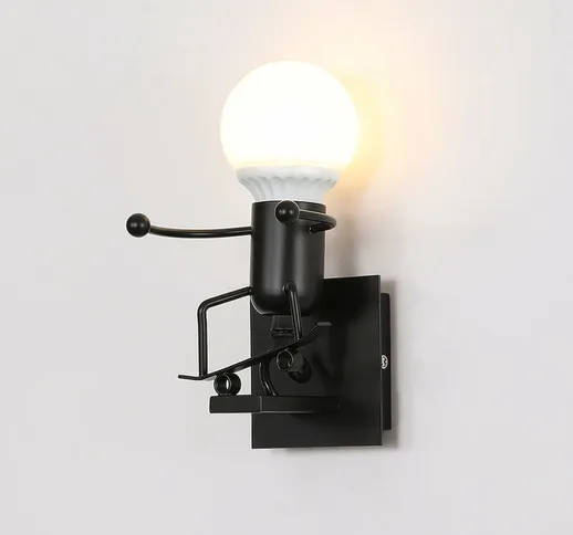Goeco - Creativo Vintage Lampada da Parete, Industriale Applique da Parete, E27 Retro Lamp...