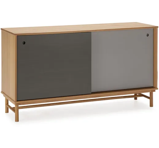 Credenza Magnus 2 Porte, Realizzato in Pino Massiccio, 140 cm (Larghezza) 40 cm (profondit...