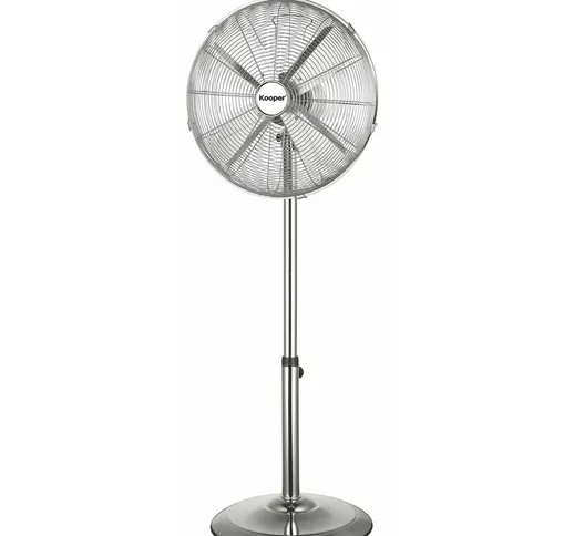 Kooper - Ventilatore a piantana altezza fino a 140 cm 3 pale 50W CromoFresh