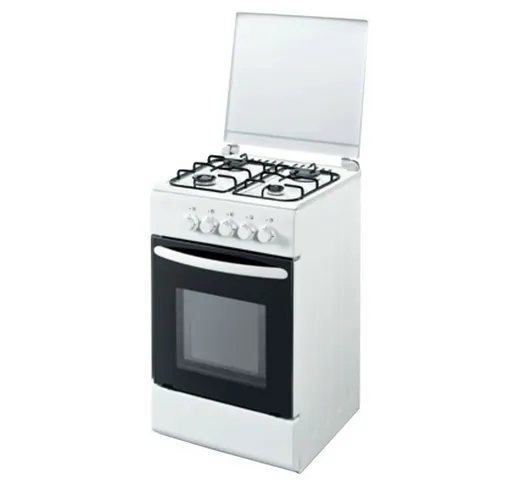 Cucina con forno a gas bianca 4 fuochi 50X50 cm