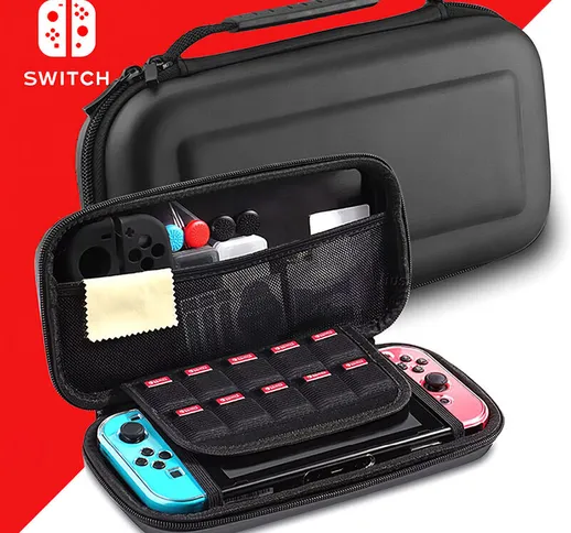 Custodia da trasporto per Nintendo Switch con 10 porta carte da gioco Borsa rigida EVA per...