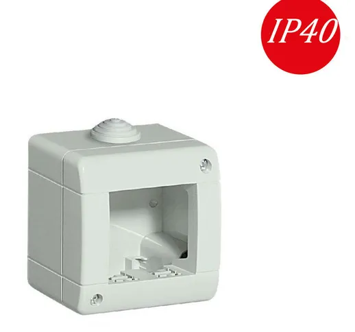 Custodia idrobox per esterno a 2 posti compatibile con matix cassetta per interruttori ip4...
